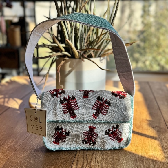 Viral Lobster Beaded Bag NWT Beaded Shoulder Bag - Picture 8 of 17